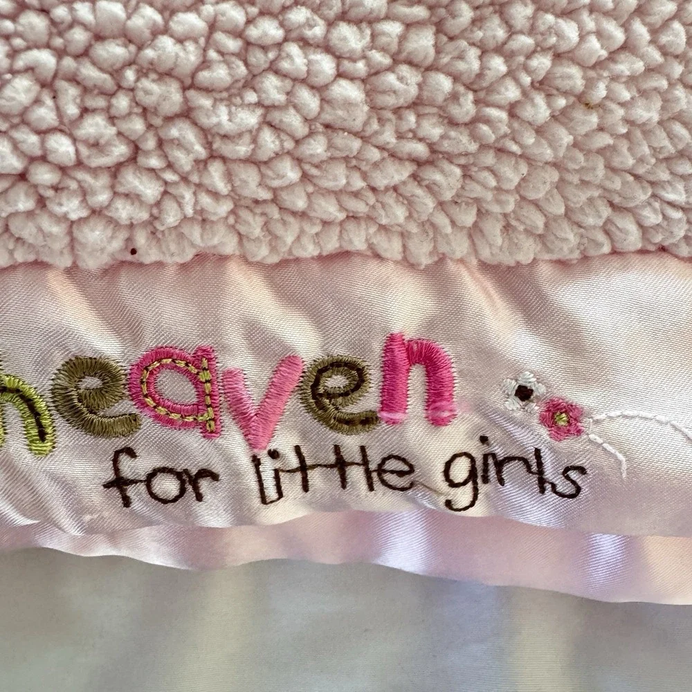 Carters Child of Mine Baby Blanket Thank Heaven for Little Girls Sherpa Bears